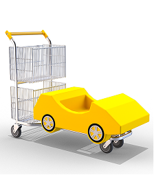 Carrinho de Compras Fantasia (com carrinho na parte da frente)